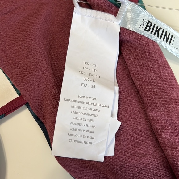 NWT Bikini Lab Palm Leaf Plunge Halter One Piece SwimSuit Size XS - Picture 6 of 7